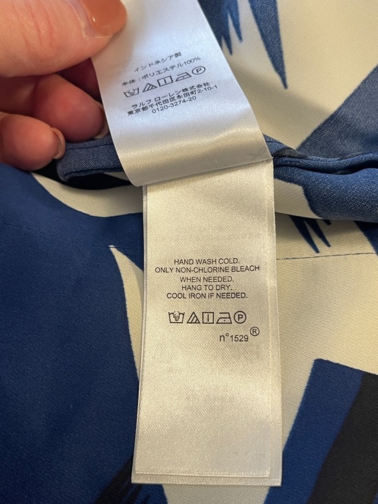 Ralph Lauren Navy and White Abstract Midi Shirt Dress - Picture 12 of 12